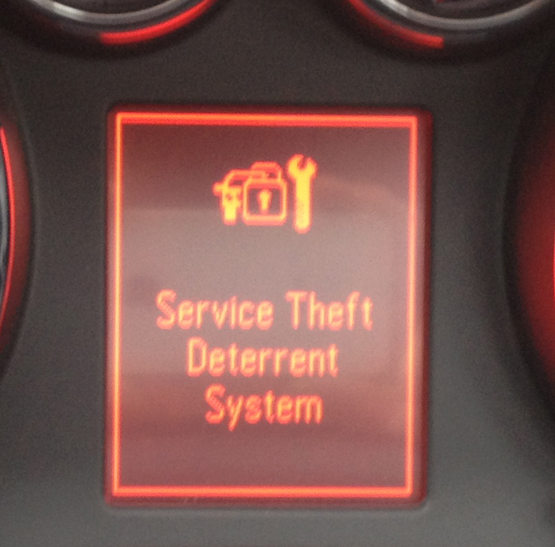 Service Theft Deterrent System Turn Off SERVICEUS